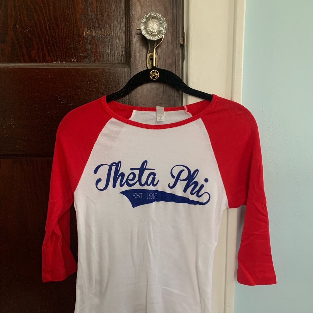 Theta Phi Alpha - Red & White Long Sleeve T Shirt